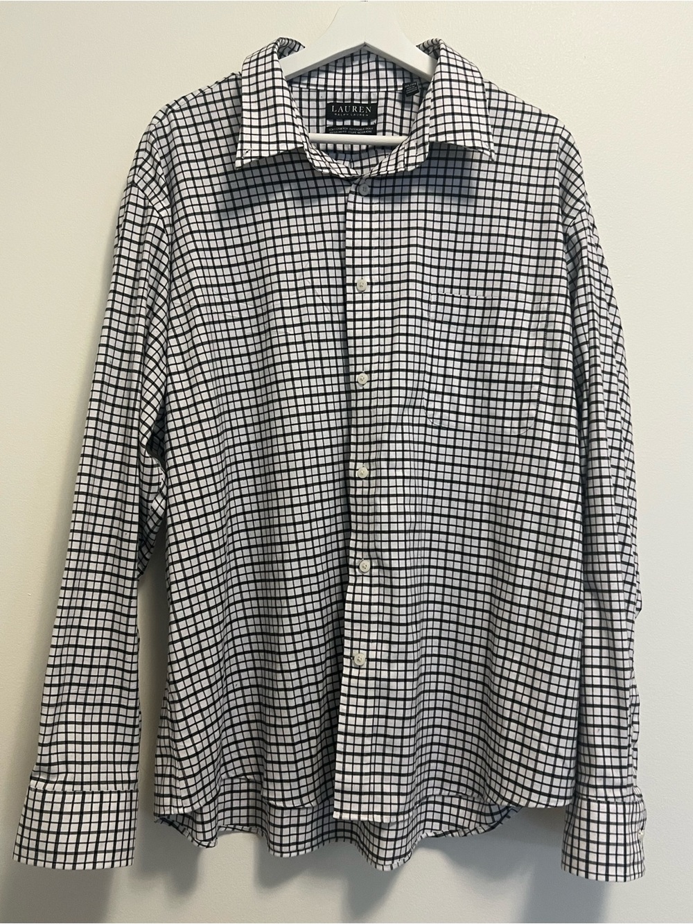 Ralph Lauren Black and White Grid Dress Shirt